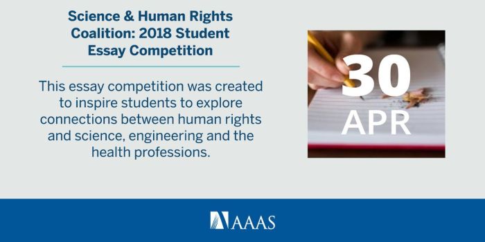 AAAS Science & Human Rights Coalition: Student Essay Competition