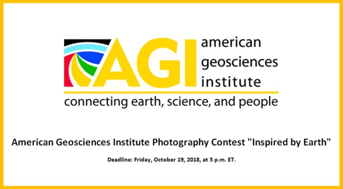 American Geosciences Institute Photography Contest "Inspired by Earth"