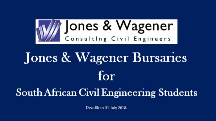 Jones & Wagener Bursaries for South African Civil Engineering Students