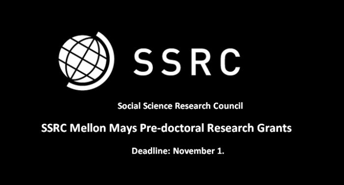 SSRC Mellon Mays Predoctoral Research Grants
