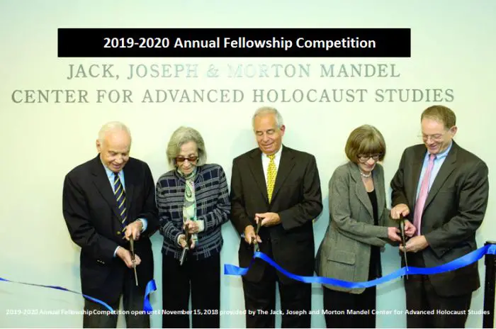 USHMM Annual Fellowship Competition 2019-2020