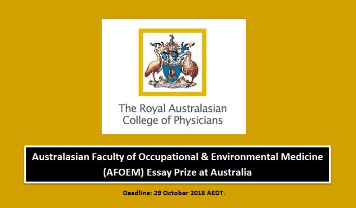 AFOEM Essay Prize 2018