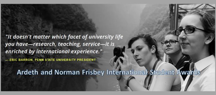 Ardeth and Norman Frisbey International Student Awards