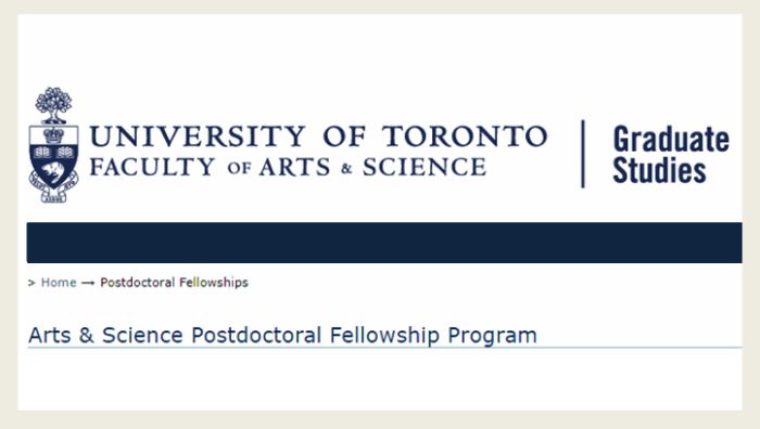 Arts & Science Postdoctoral Fellowship Program