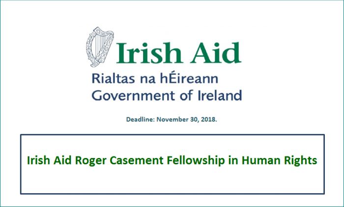 Irish Aid Roger Casement Fellowship in Human Rights