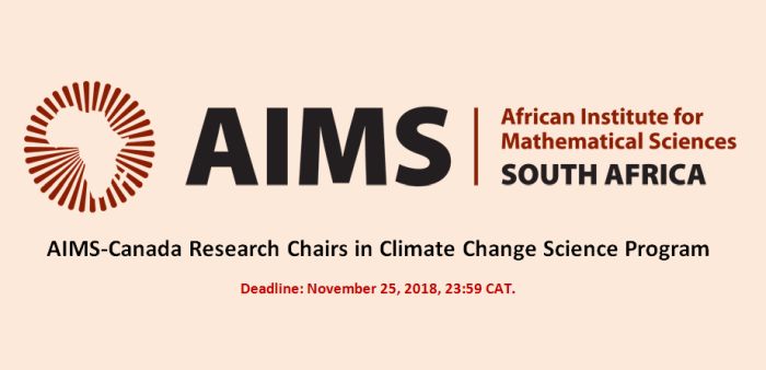 AIMS-Canada Research Chairs in Climate Change Science Program