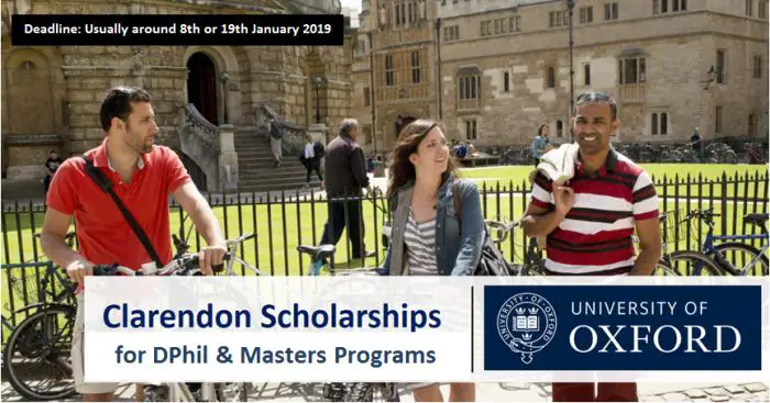 Clarendon Fully Funded International Scholarships 2019