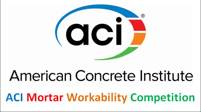 ACI Mortar Workability Competition