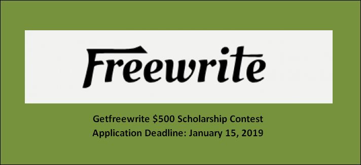 Getfreewrite $500 Scholarship Contest