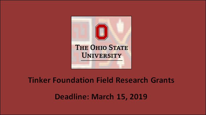 Tinker Foundation Field Research Grants