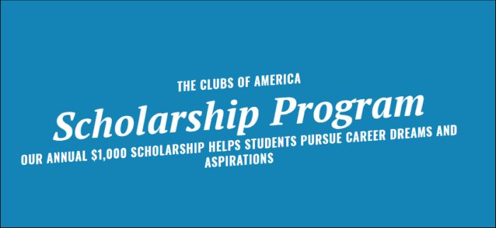 The Clubs of America Scholarship Program