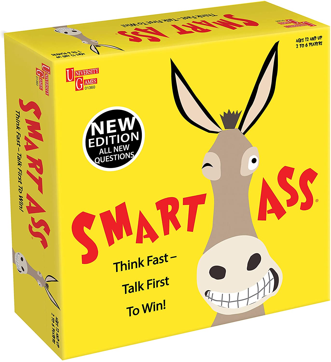 University Games Smart Ass The Ultimate Trivia Board Game for Families & Adults Ages 12 & Up, The Perfect Tabletop Game For Parties & Events, Model:1360