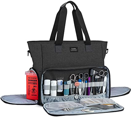 Curmio Nursing Bag with Padded Laptop Sleeve for Home Visits