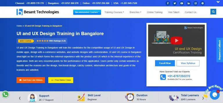 Best UX Design Courses In Bangalore