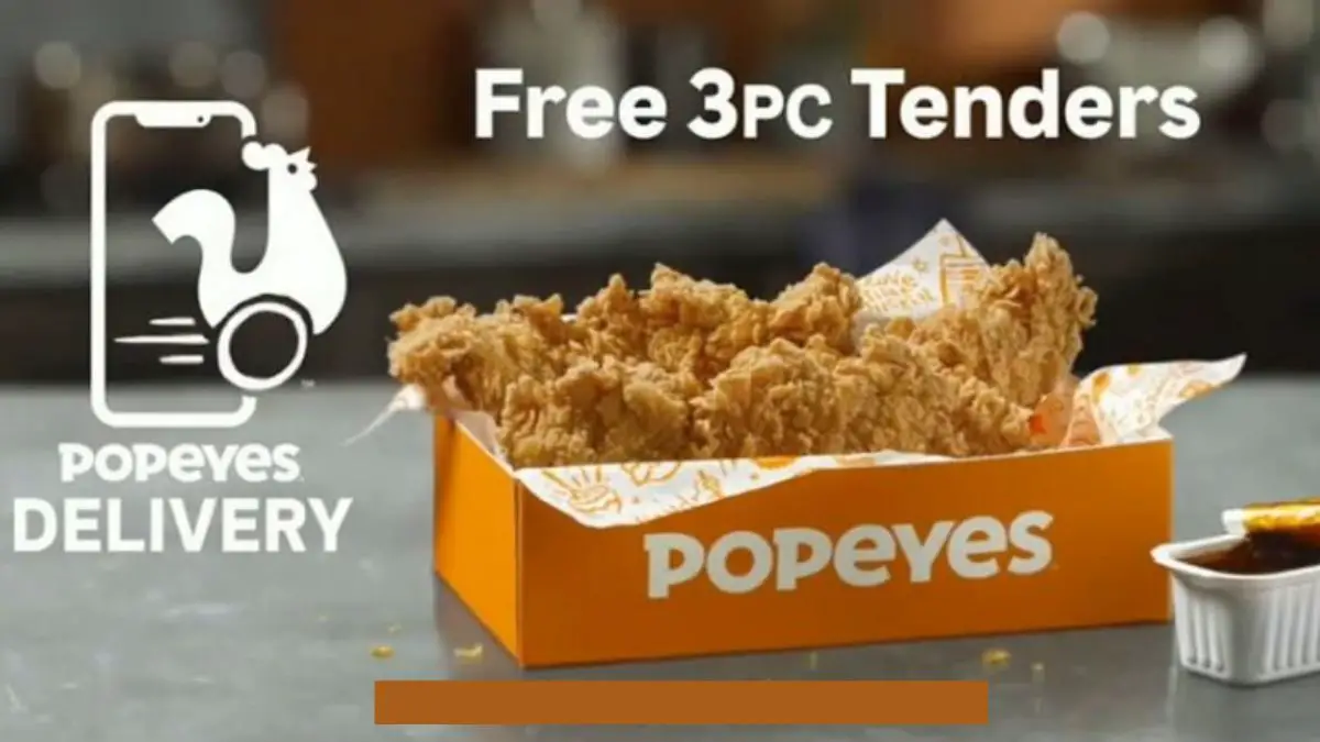 Popeye’s Free 3pc Tenders with 10 Purchase Deal