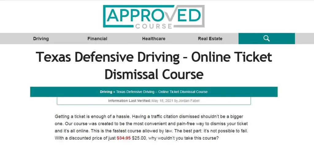 Online Defensive Driving Courses Texas