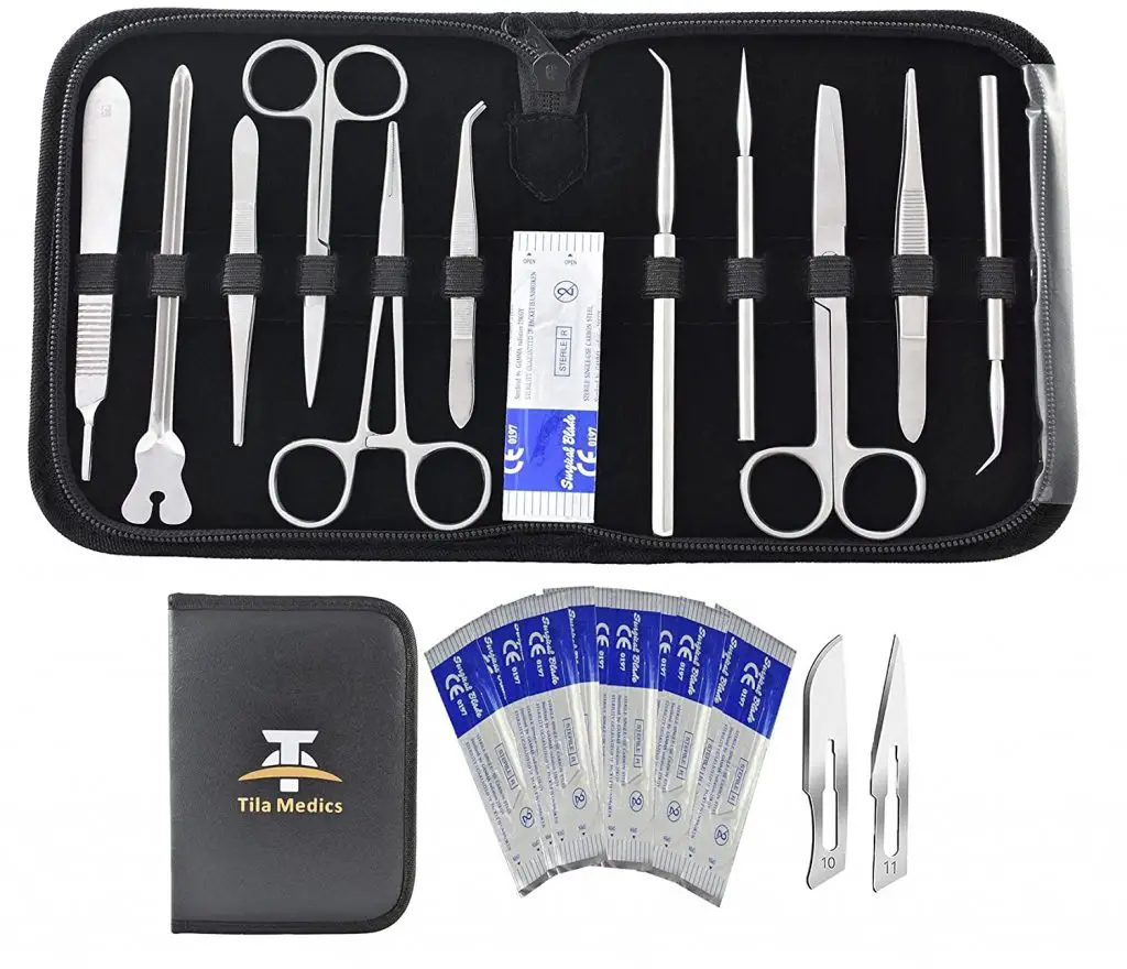 22Pcs Advanced Dissection Kit for Medical Biology & Veterinary Students
