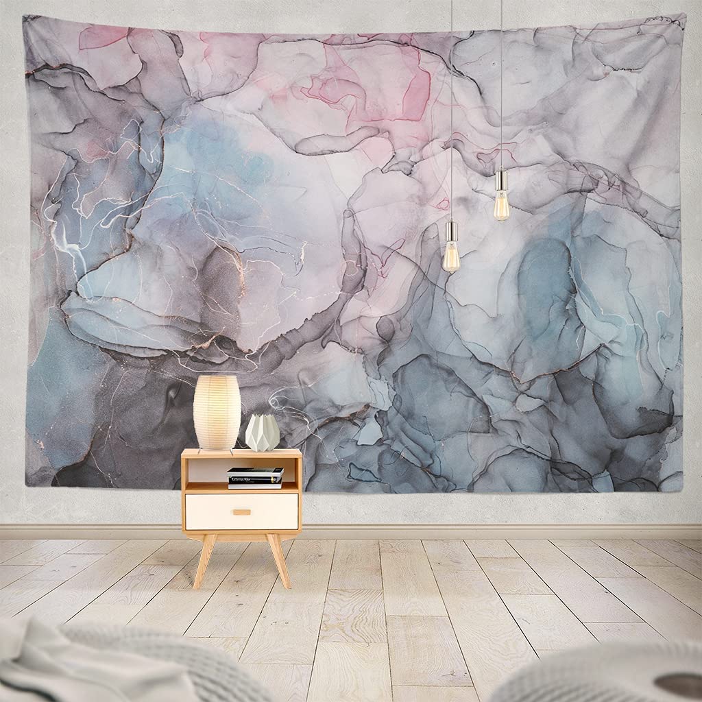  ASOCO Marble Pink Tapestry with Watercolor Grey Gouache 