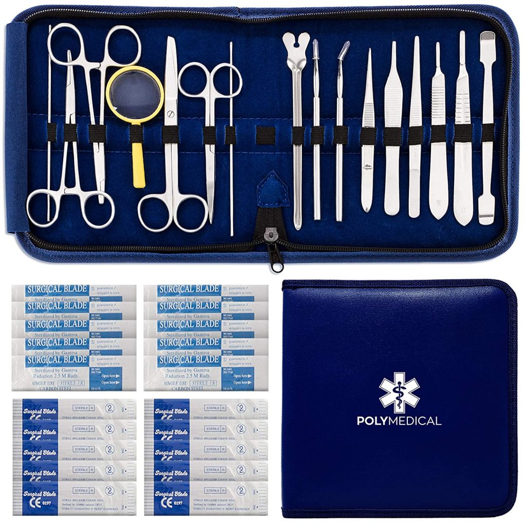 Advanced Dissection Kit with 37 Pieces for Medical Students