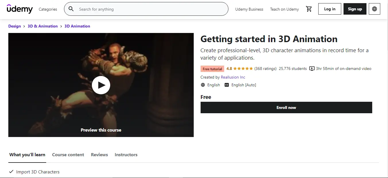 Best 3D Animation Courses Online