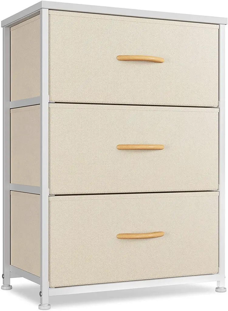 CubiCubi Dresser for Dorms with Nightstand and 3 Drawers