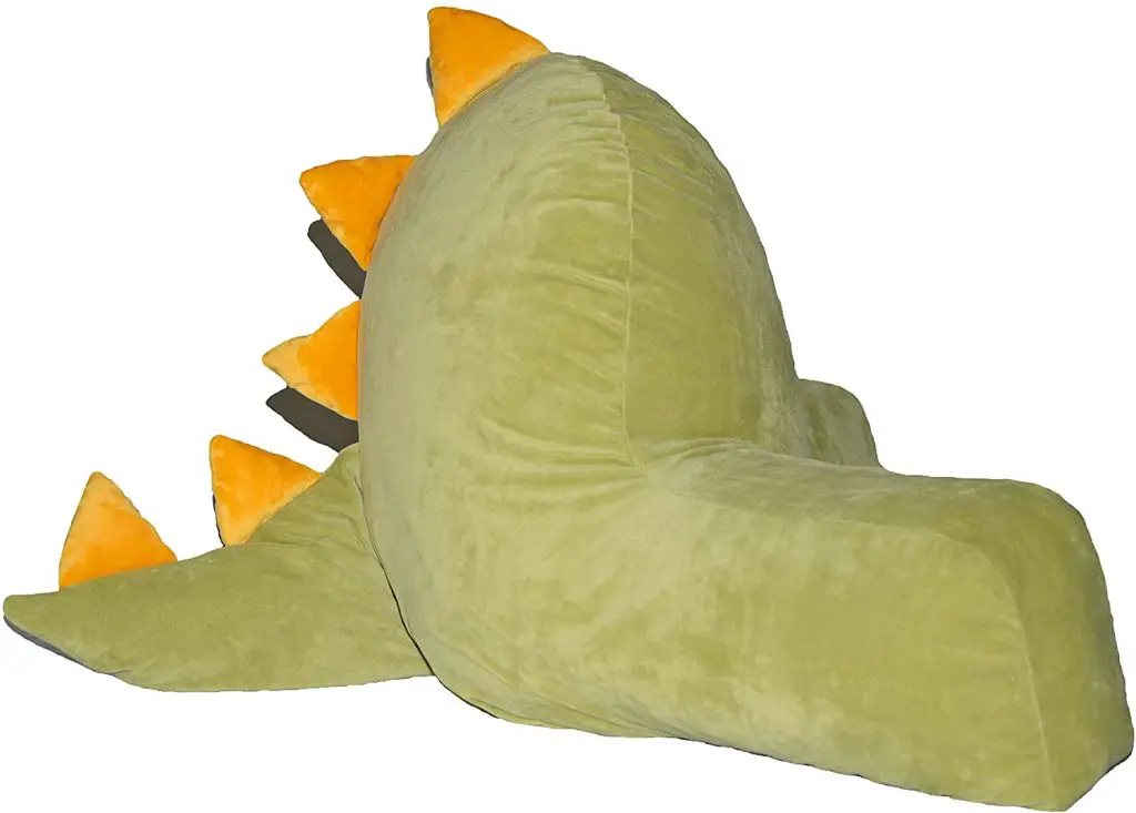 Dinosaur Backrest Lounge Pillow with Shredded Memory Foam & Ultra-Comfy Removable Microplush Cover