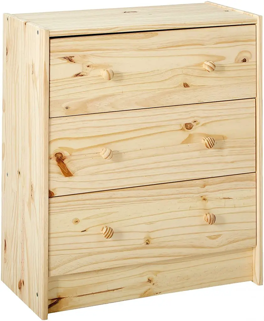 IKEA RAST Dresser for Dorm Rooms with Wooden Shade