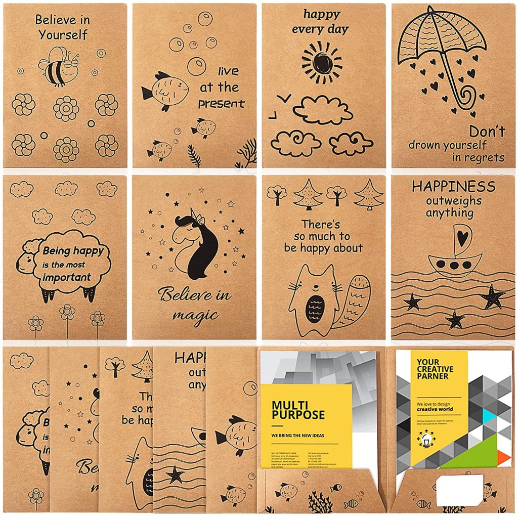 Multipurpose Paper File Folders for Kids by Tatuo