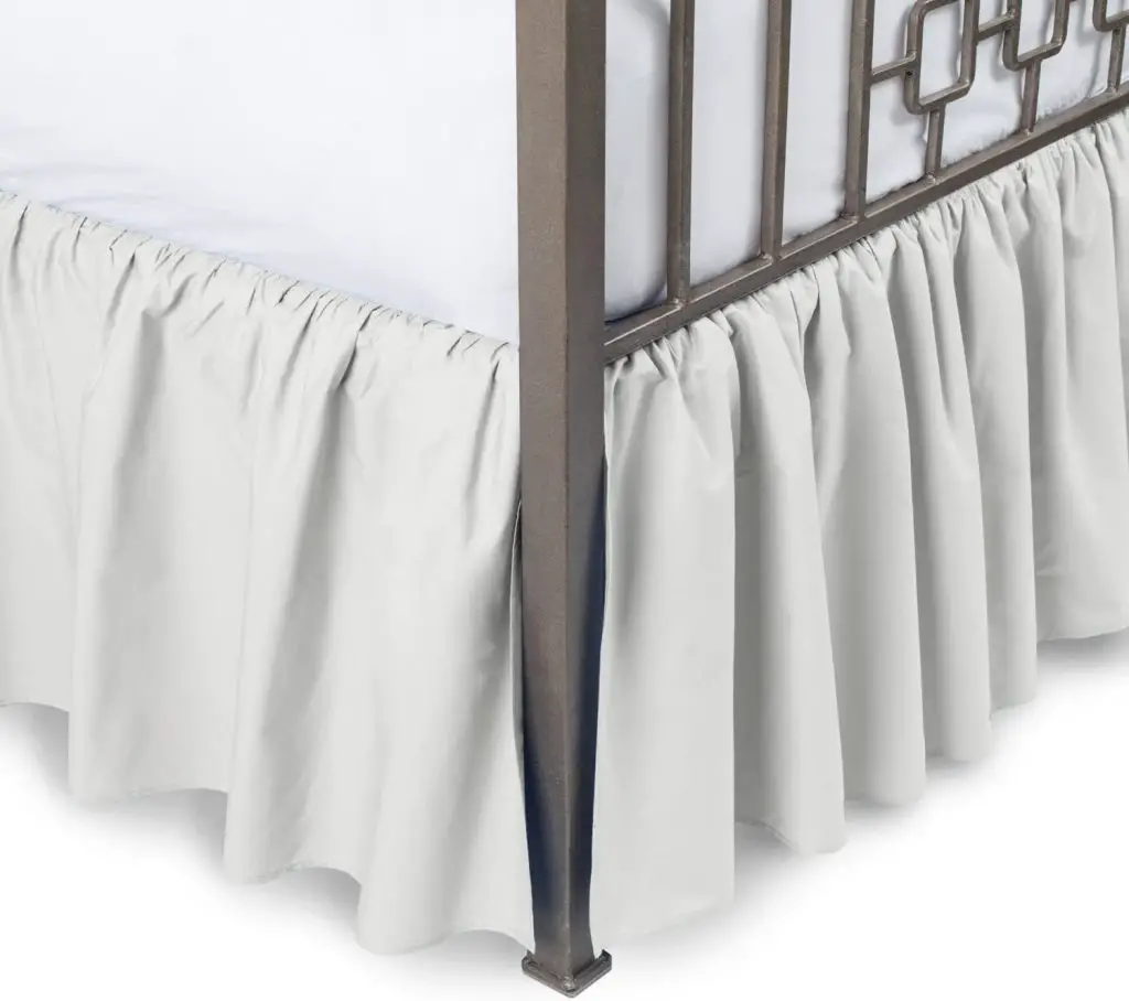 Ruffled Bed Skirt with Split Corners