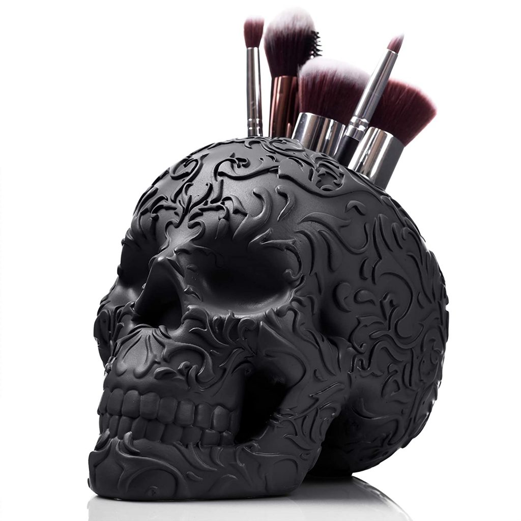 Skull Makeup Brush Holder