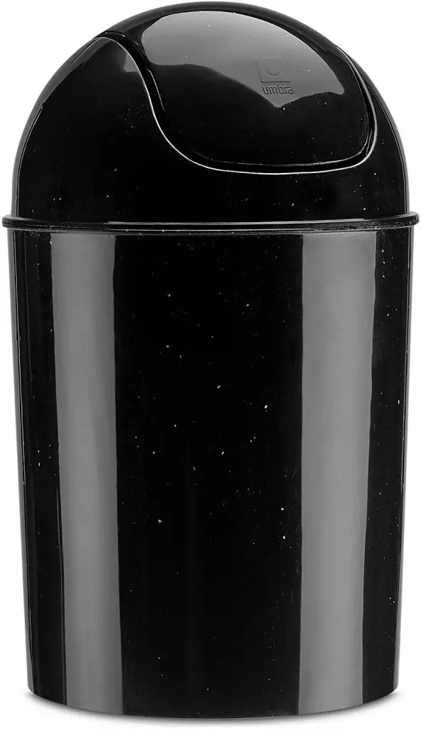 Umbra Mini Waste Can for Dorm Room with 5L Capacity Having a Swing Lid Cover