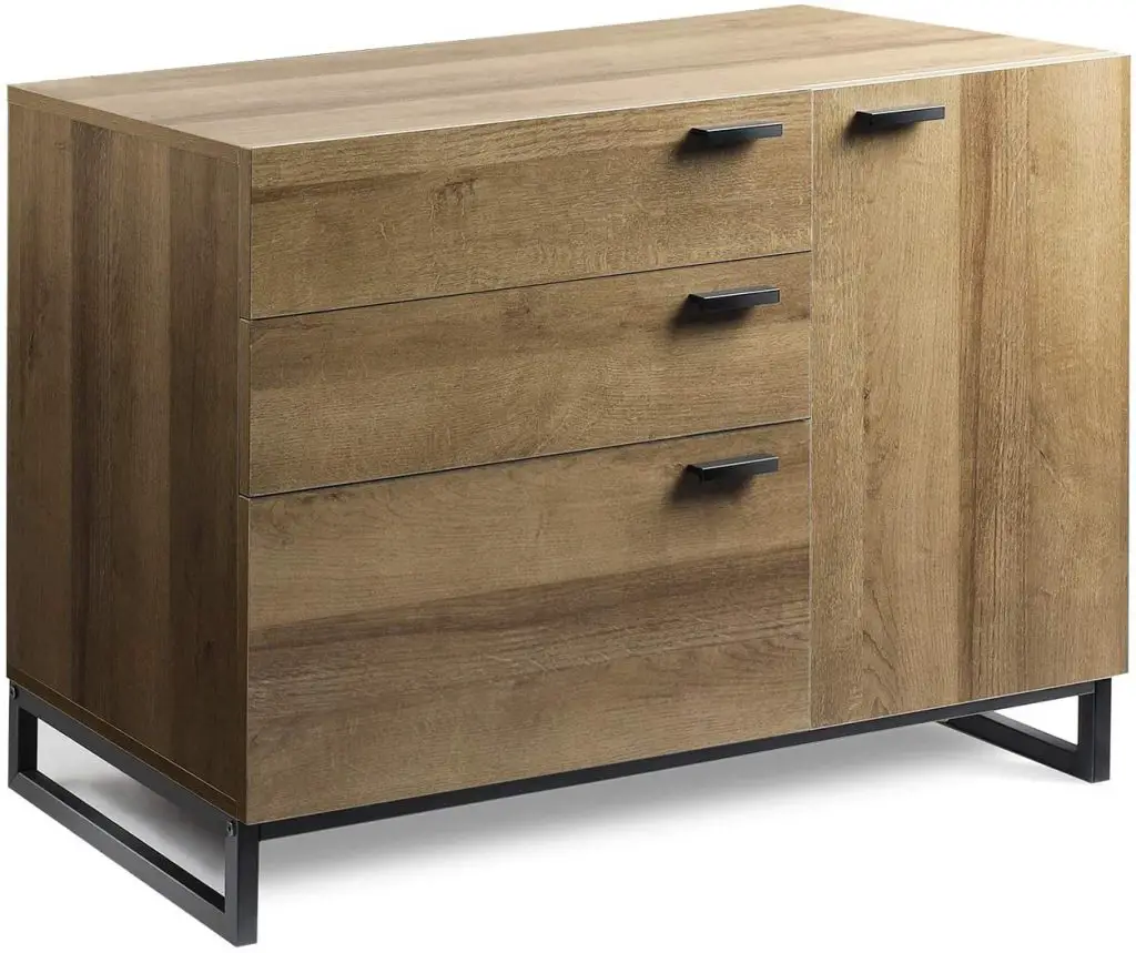 WLIVE 3 Drawer Dresser with 1 Side Door