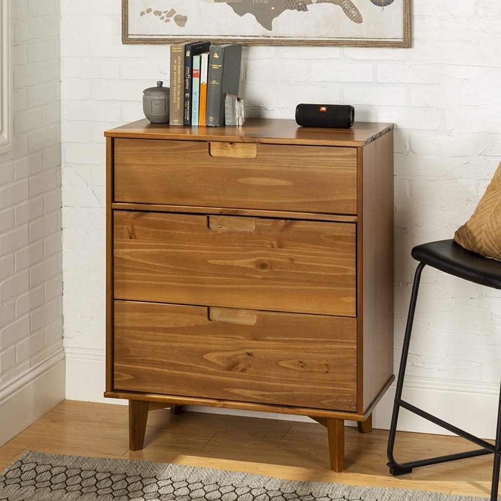 Walker Edison Dorm Dresser with 3 Mid-Century Modern Storage Design
