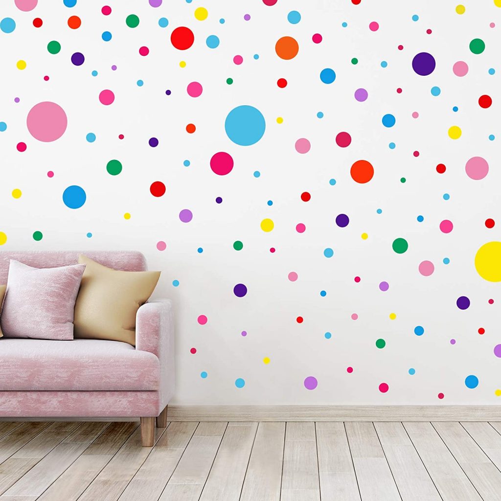 264 Pieces Polka Dots Wall Decal for Classroom