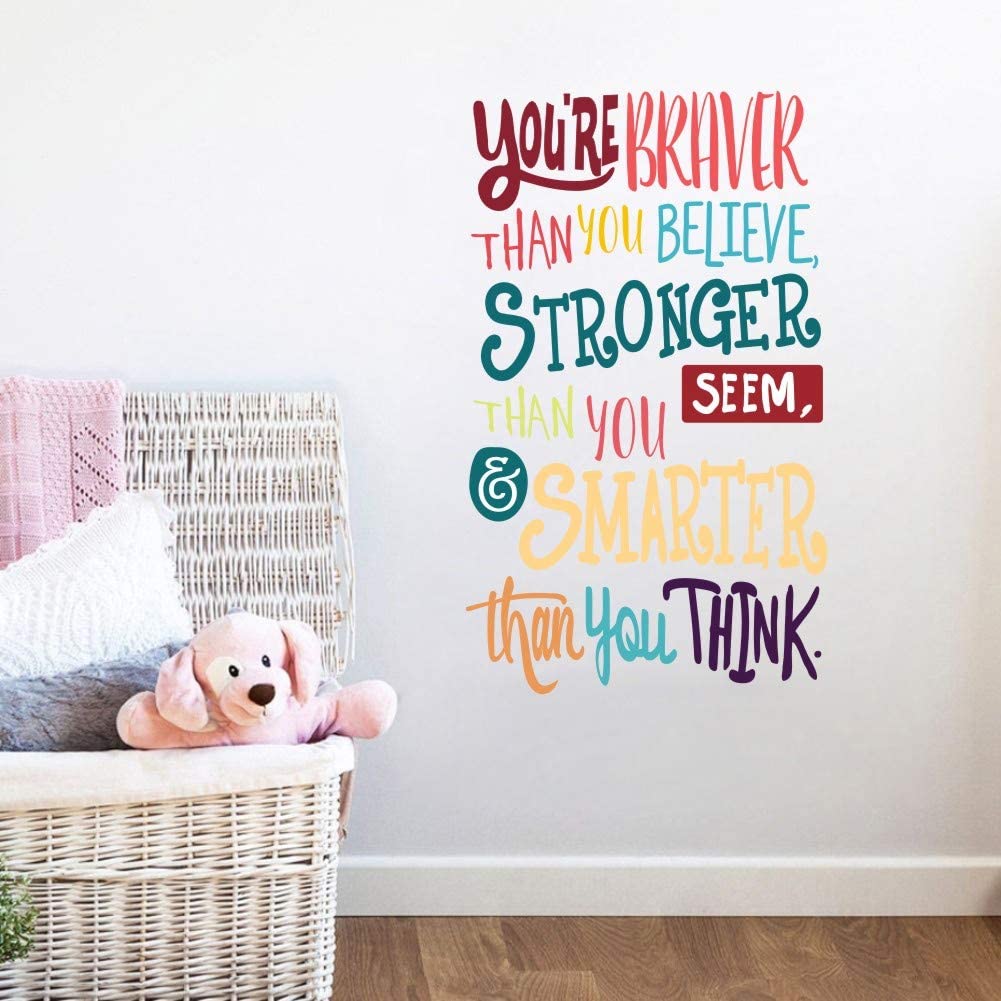 Colorful Inspirational Lettering Quote Wall Decal for Classroom