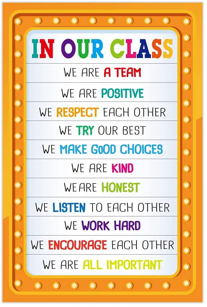 FaCraft Classroom Rules Motivational Poster