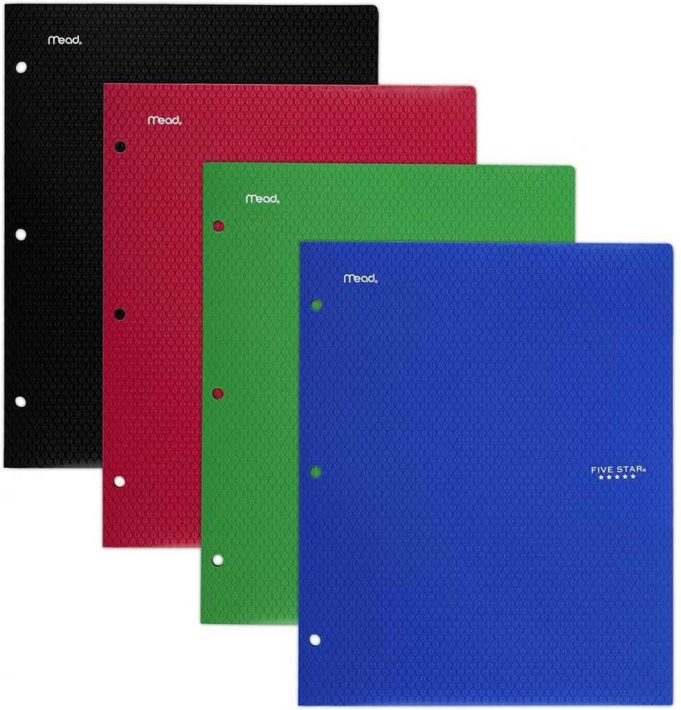 Five Star 2 Pocket Folders with Pockets & Prong Fasteners for 3-Ring Binders