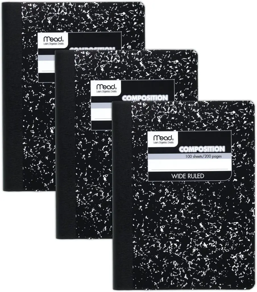 Mead Composition Notebooks with 100 Sheets