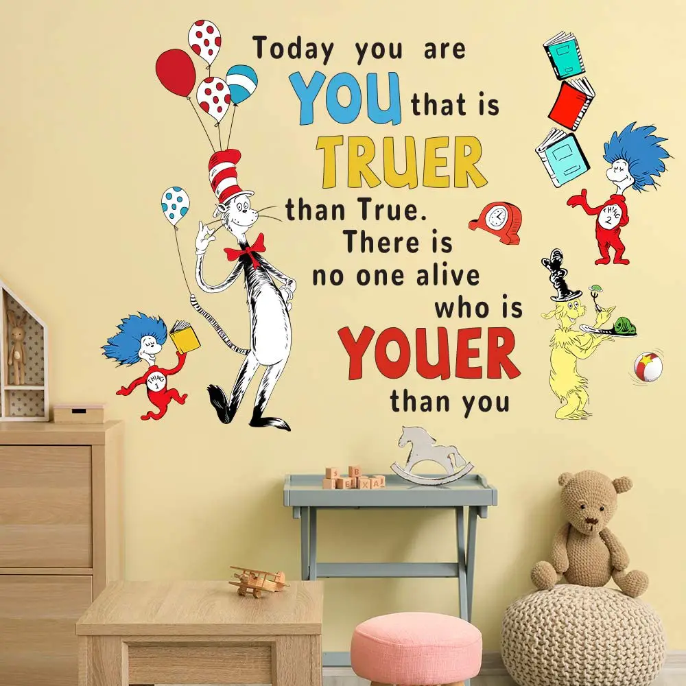 Supzone Dr Seuss Wall Decals
