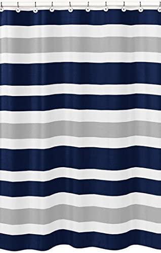 Yogaly Waterproof Shower Curtain with Teen Stripes