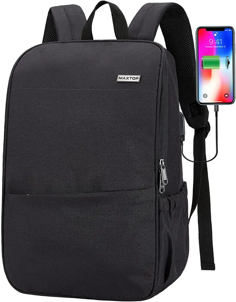 Deep Storage Laptop Backpack with USB Charging Port