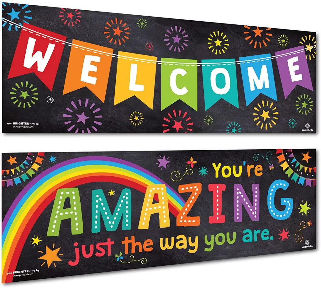 Sproutbrite Classroom Decorations Welcome Banner