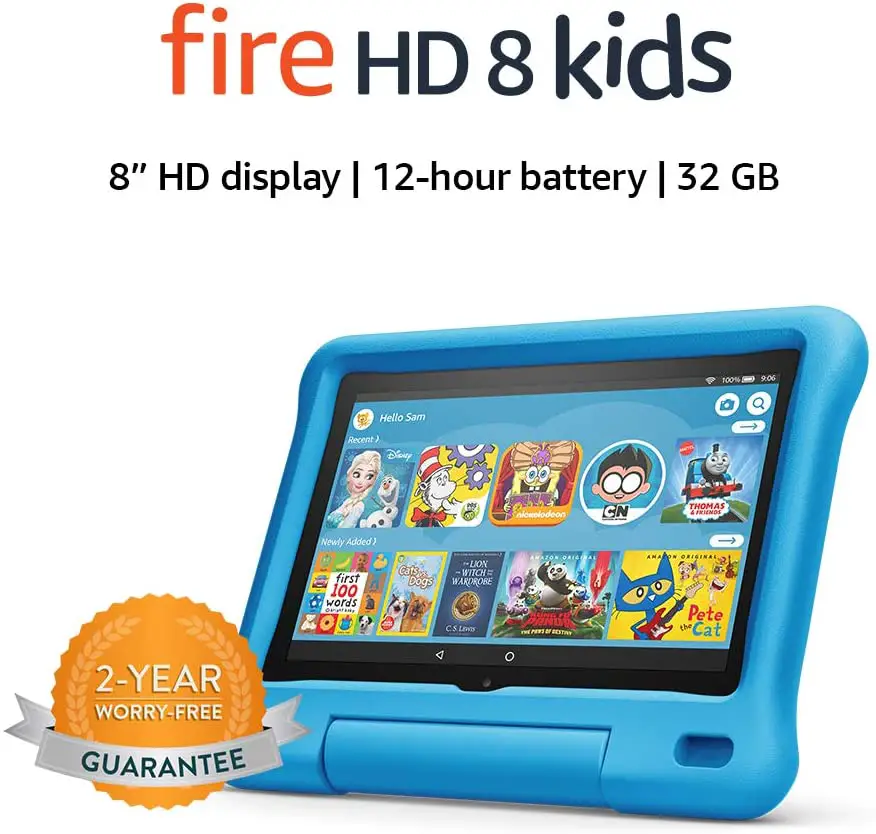Fire GizmoTablet Kids' Learning Tablet with Blue Kid-Proof Case