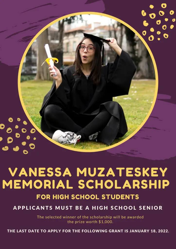Vanessa MuzaTeskey Memorial Scholarship for High School Students