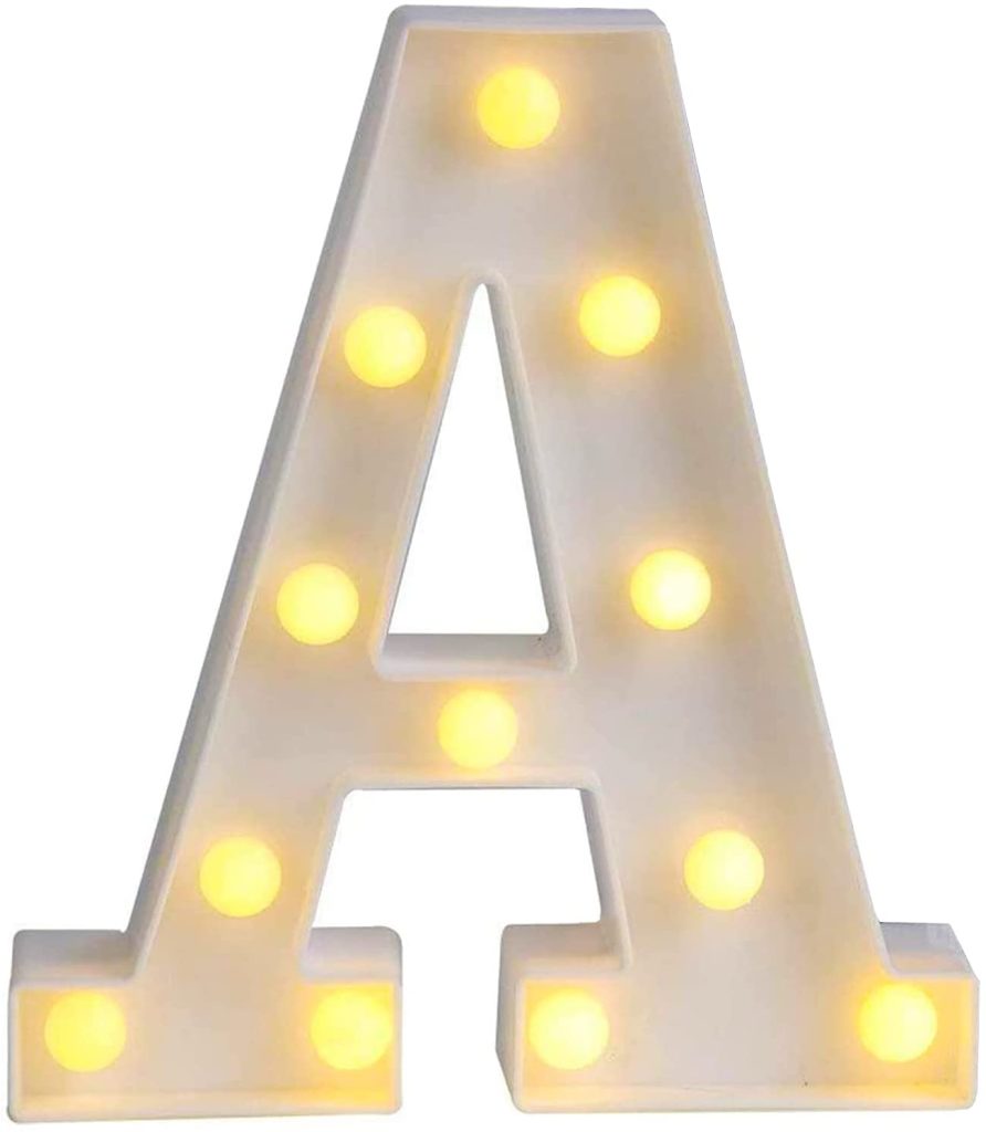 Sunnyglade White Marquee LED Alphabet Lights Arabic Numerals Lights