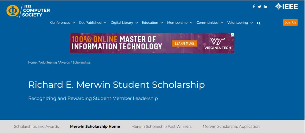 Richard E. Merwin Student Scholarship