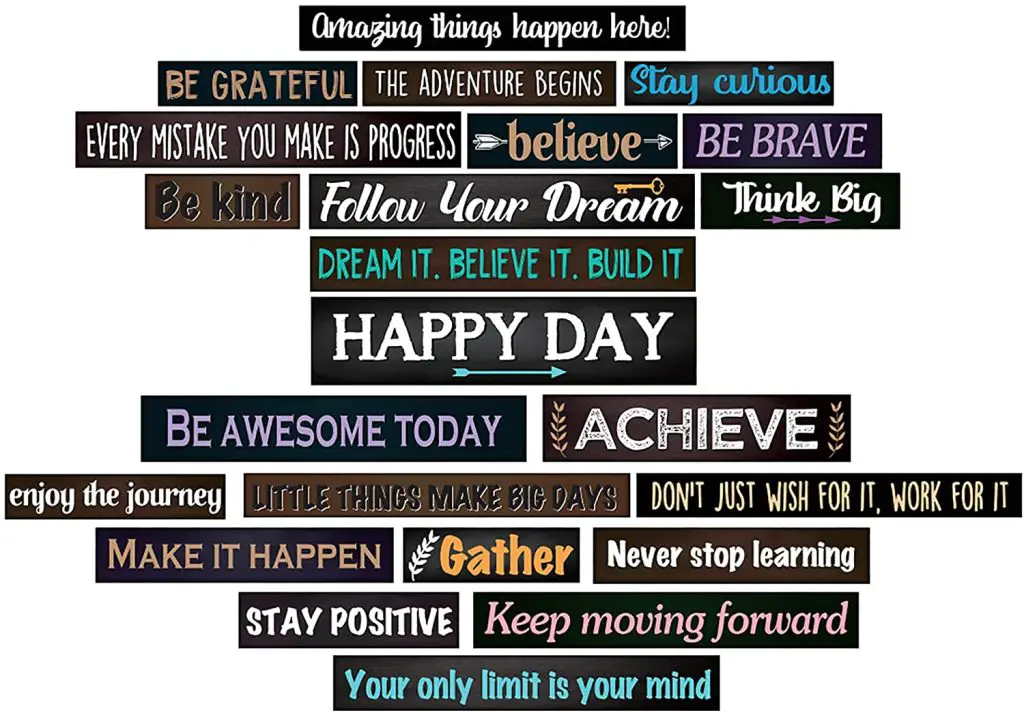 23 Pieces Inspirational Bulletin Board Decorations Motivational Banners for Classroom