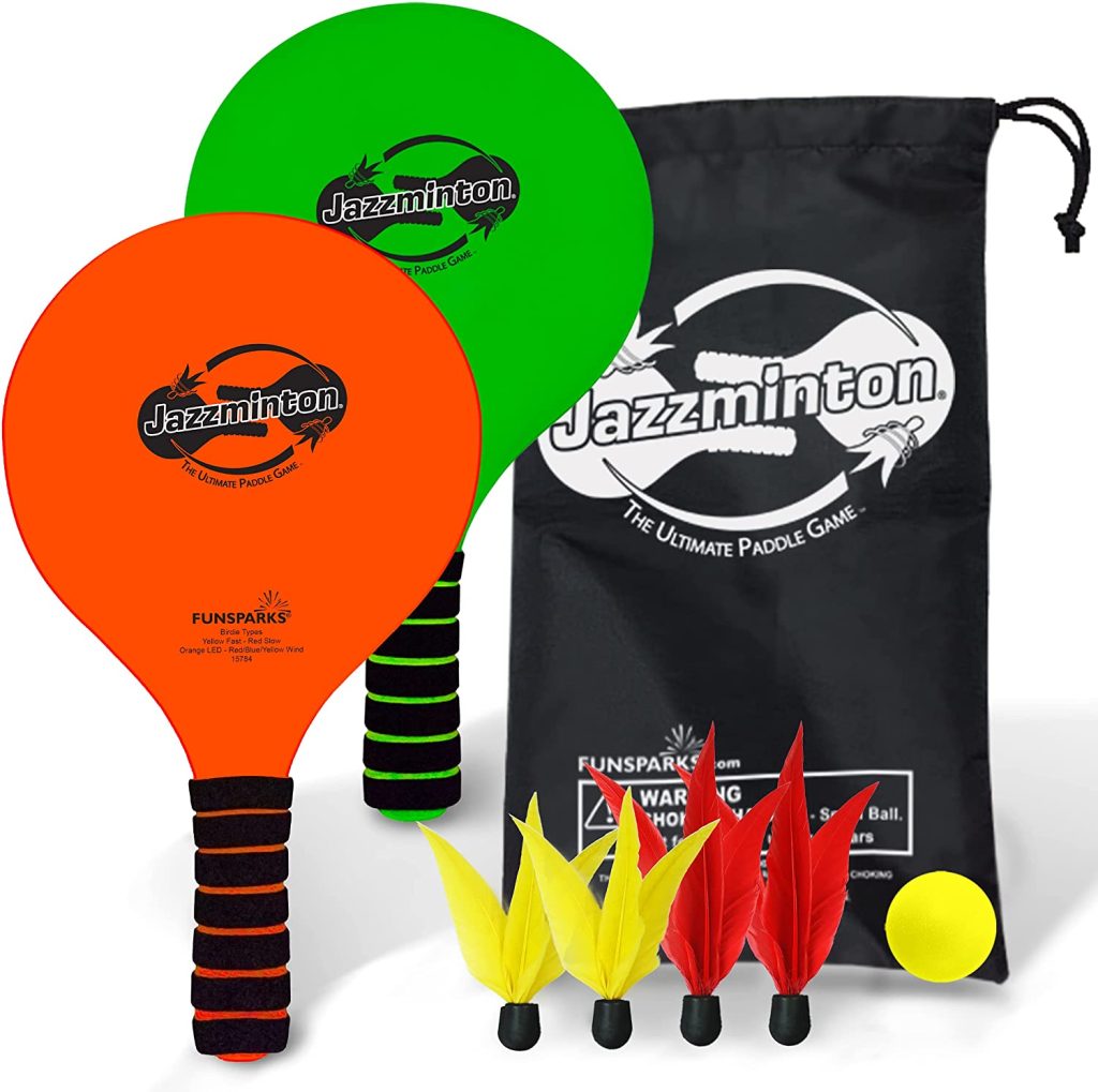 Jazzminton Paddle Ball Game with Carry Bag