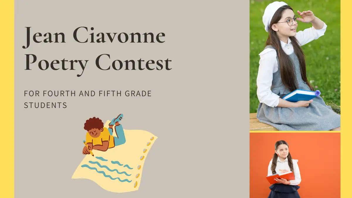 Jean Ciavonne Poetry Contest for Fourth and Fifth Grade Students